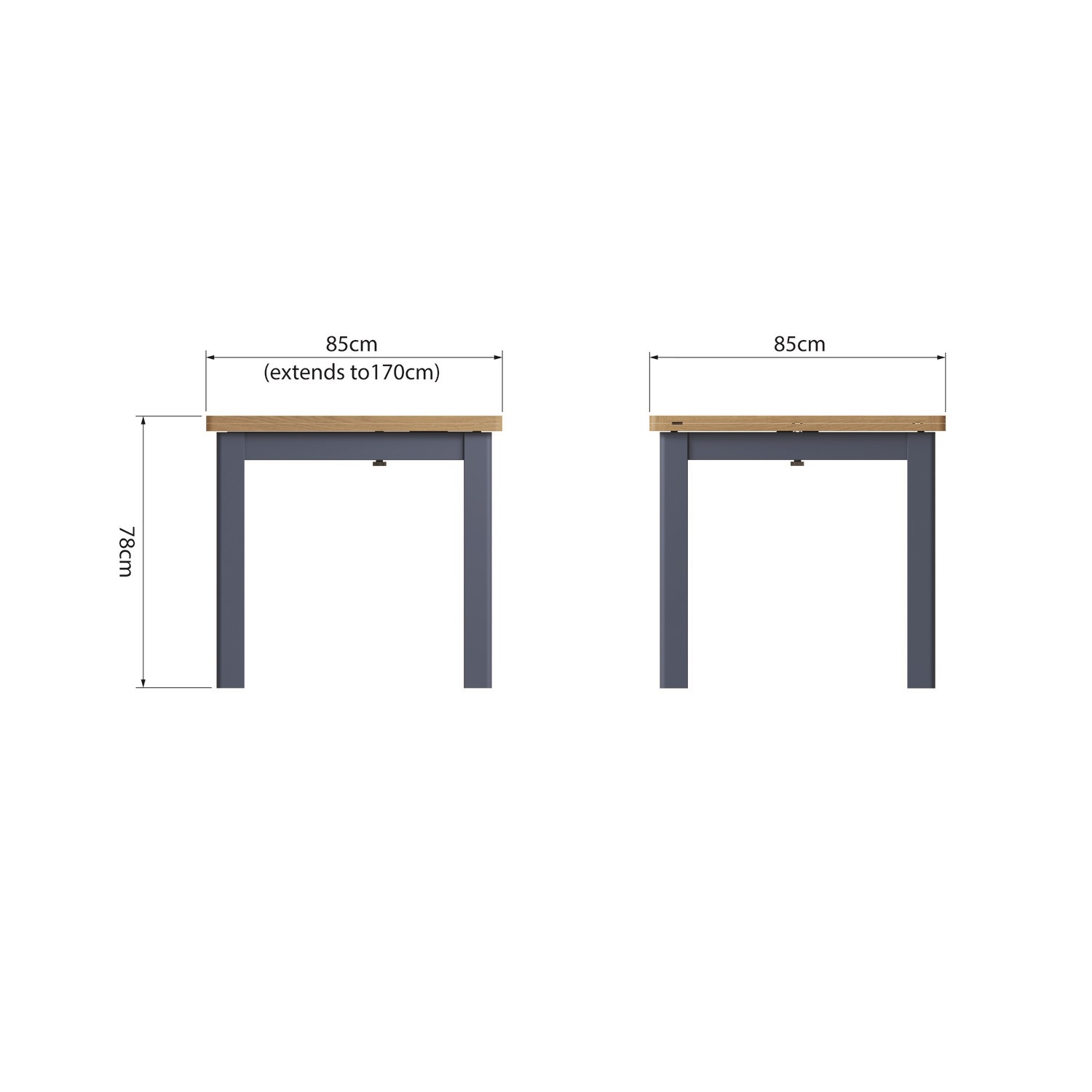 Read more about Navy & oak extendable dining table vriginia